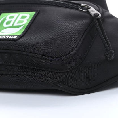 Balenciaga Casual Nylon Green Logo Embroidered Explorer Beltpack Black 10 of 10