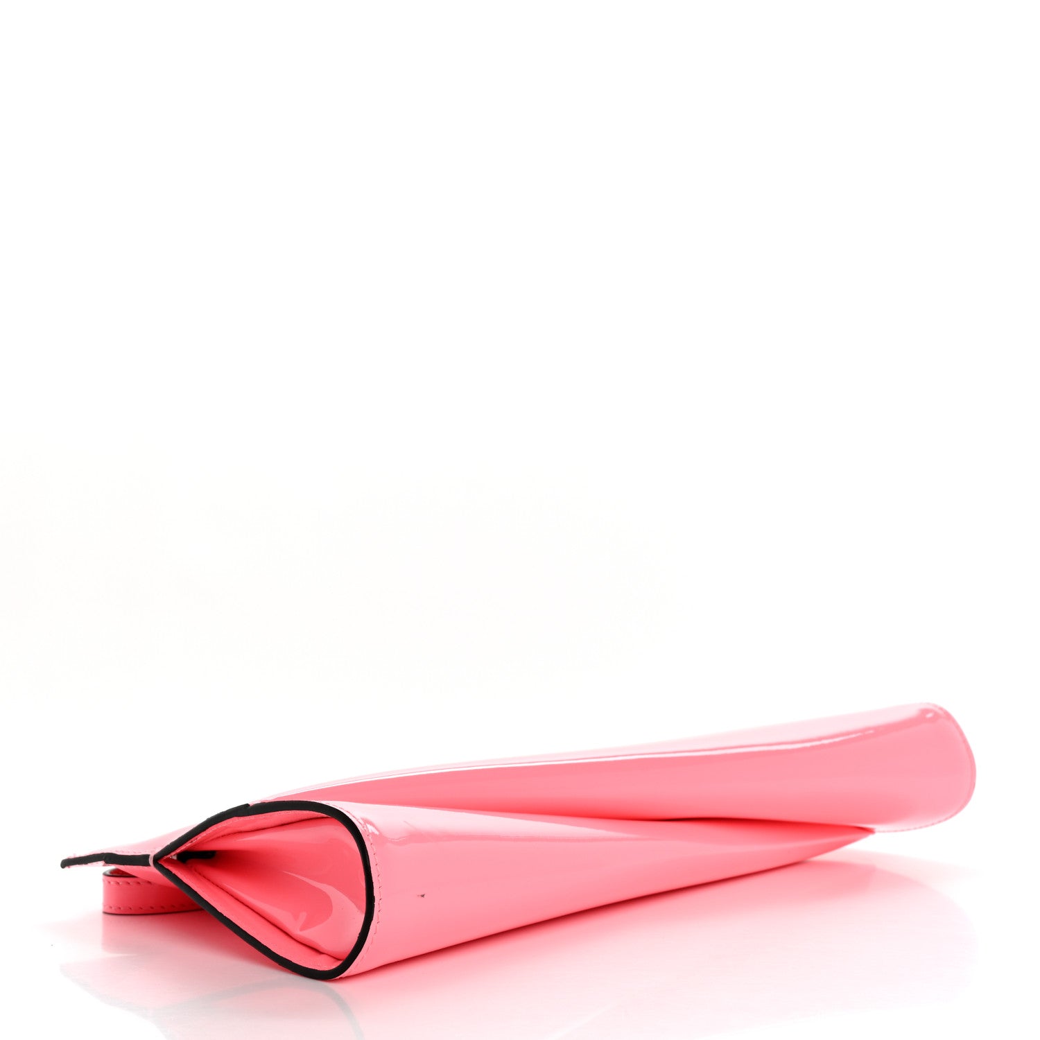 Christian Louboutin Patent Loubi Twist Zip Clutch Bag Bubble Gum 4 of 9