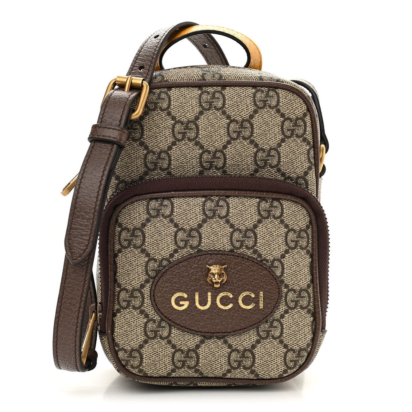 GG Supreme Monogram Mini Neo Vintage Double Zip Messenger Bag Beige New Acero Crop