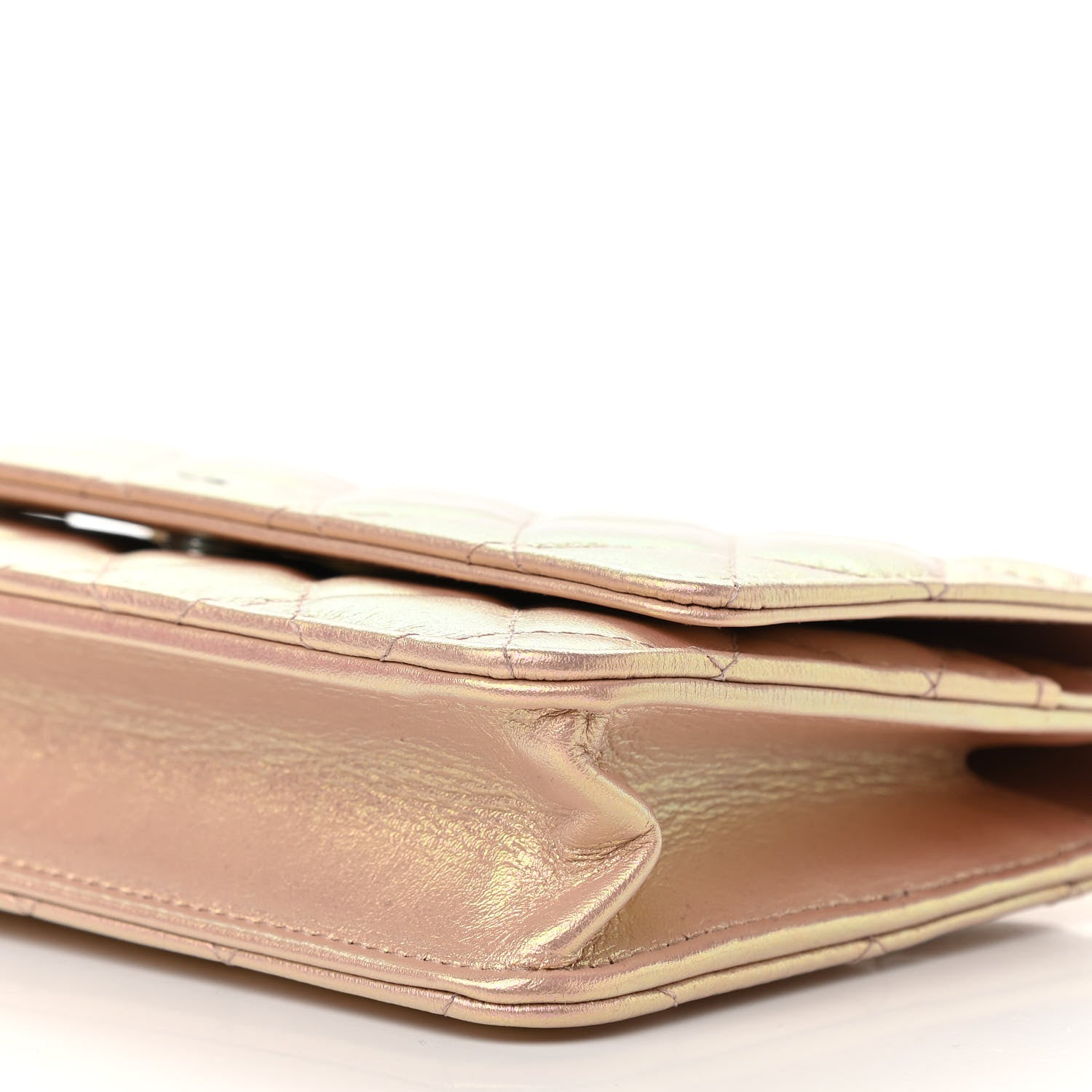 Chanel Iridescent Calfskin Quilted Wallet On Chain WOC Pink 11 of 13