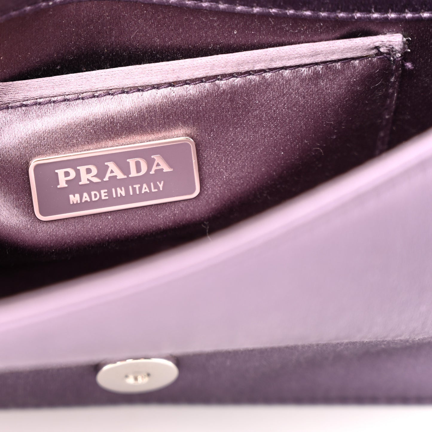 Satin Raso Crystal Embellished Clutch Mirtillo