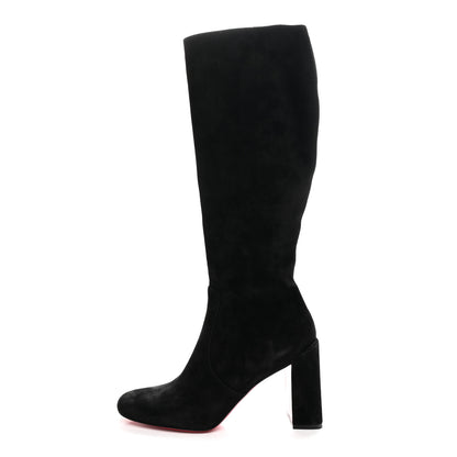 Christian Louboutin Suede Calfskin Cavalika 85 Boots 41 Black 1 of 9