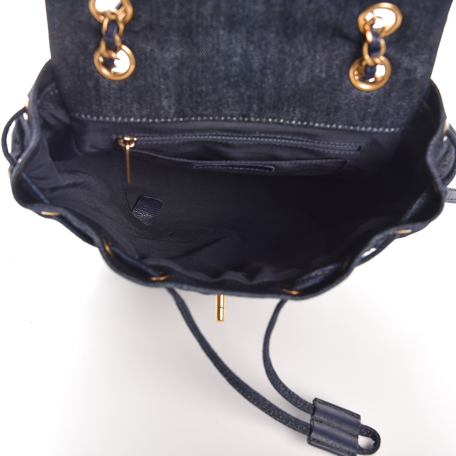 Chanel Washed Denim Quilted Small Urban Spirit Backpack Dark Blue 5 of 7