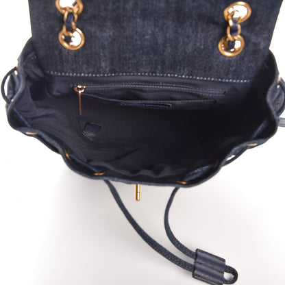 Chanel Washed Denim Quilted Small Urban Spirit Backpack Dark Blue 5 of 7