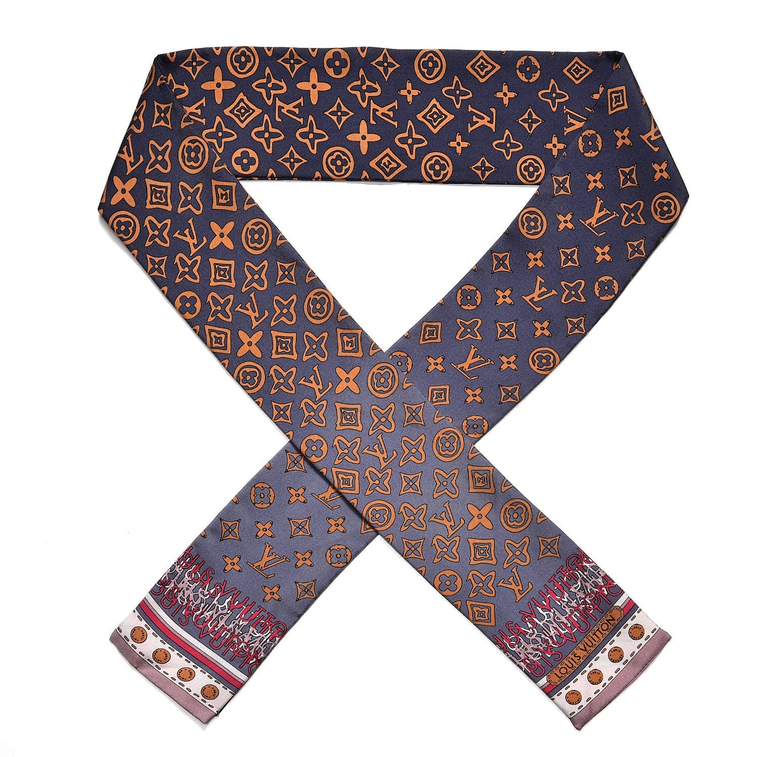 Louis Vuitton Silk Monogram Map Bandeau Quetsche 1 of 5