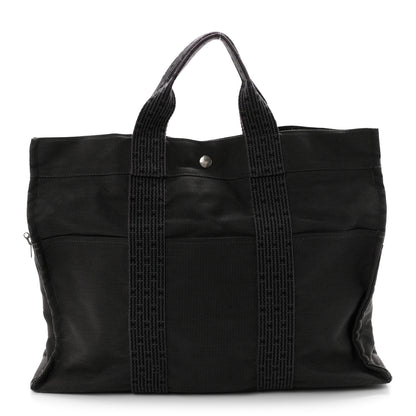 Hermes Canvas Herline PM Tote Grey 1 of 9