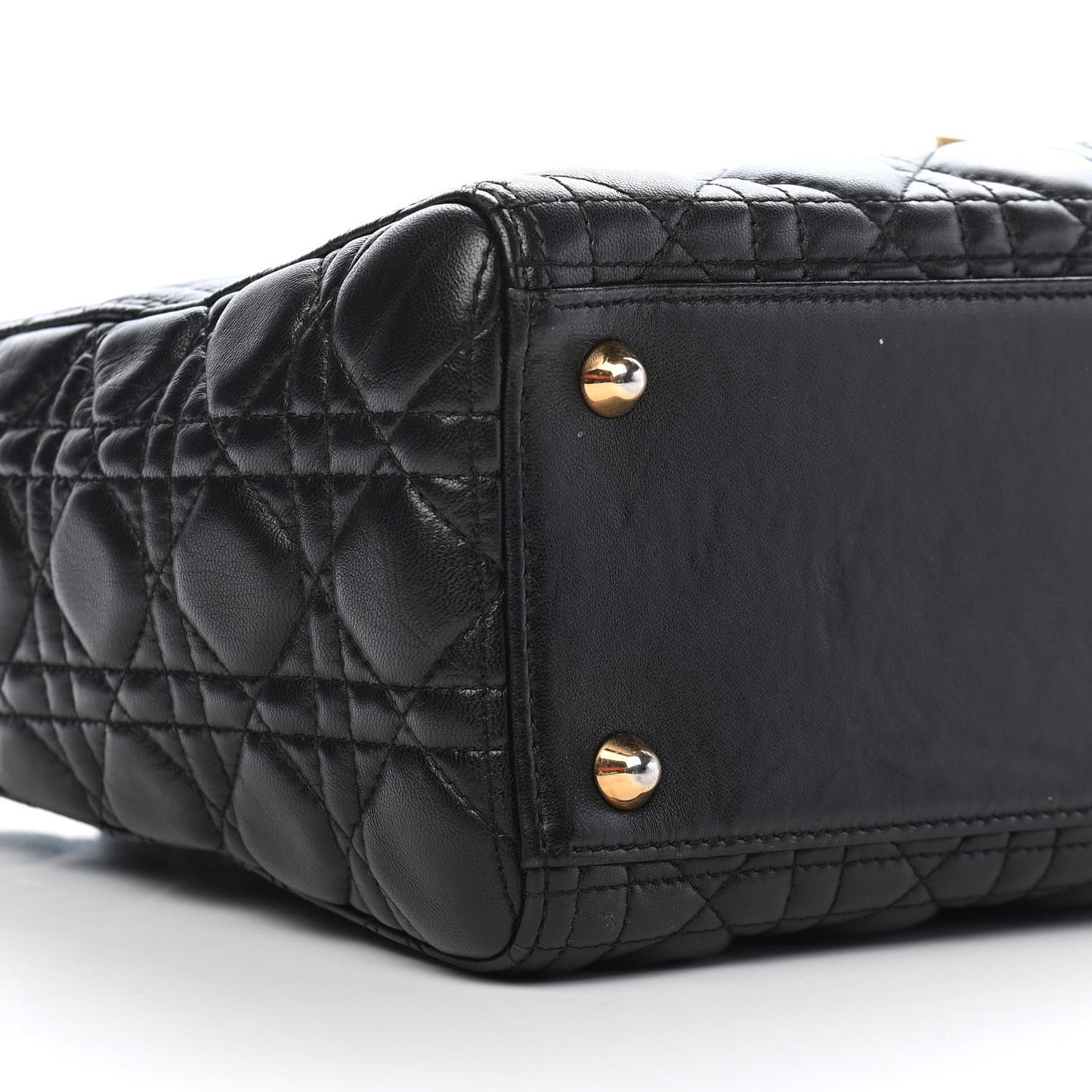 Lambskin Cannage Large Lady Dior Black