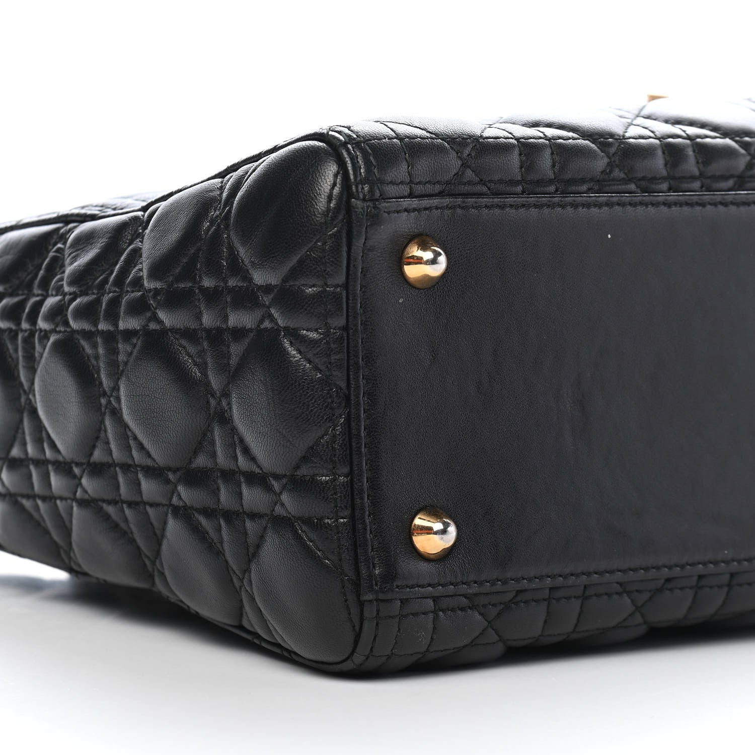 Christian Dior Lambskin Cannage Large Lady Dior Black 8 of 9