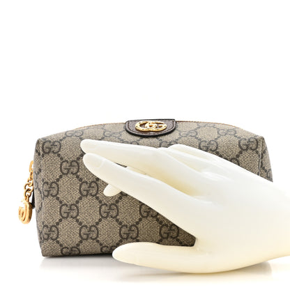 Gucci Soft GG Supreme Monogram Calfskin Medium Ophidia Cosmetic Case Beige Ebony New Acero 2 of 7