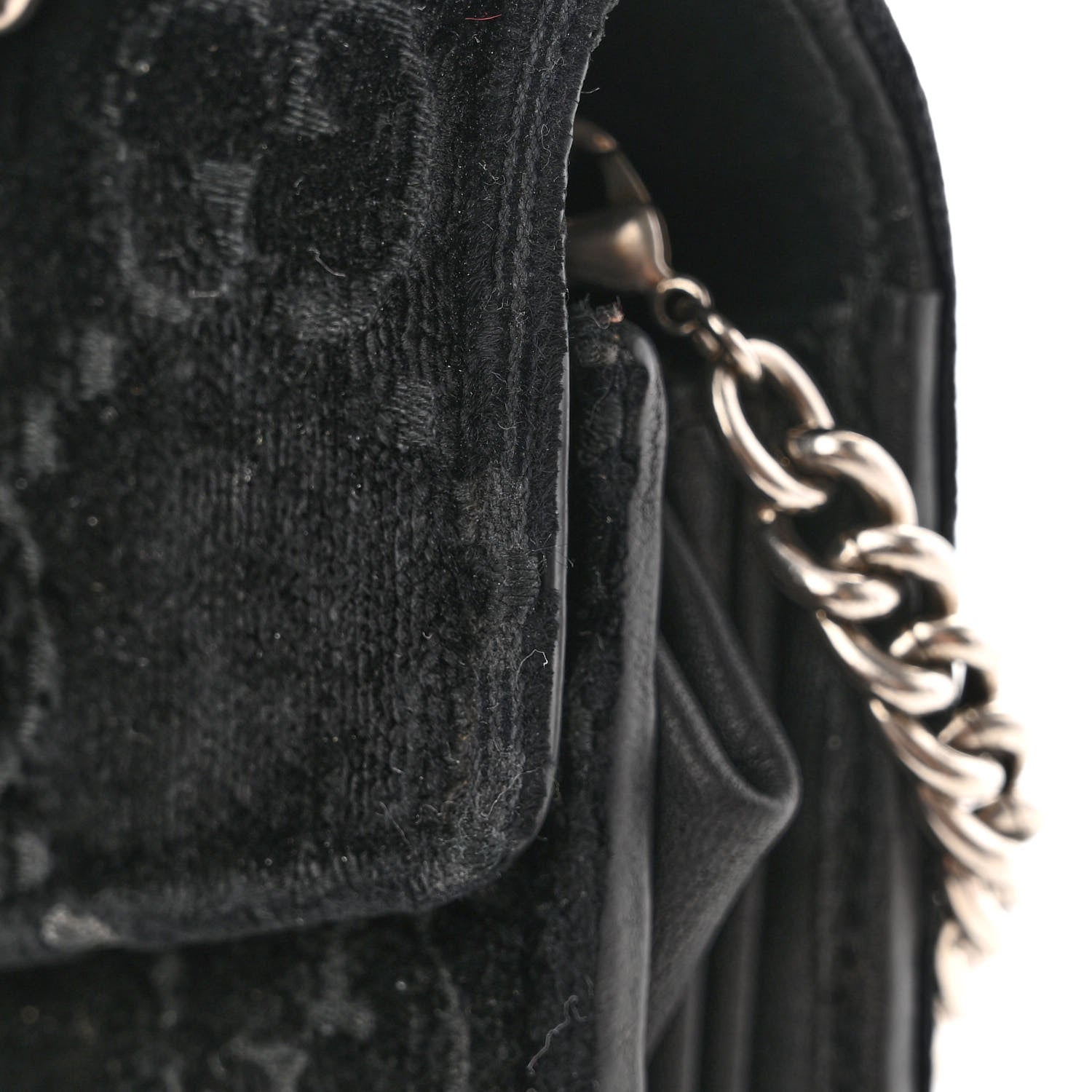 Gucci Velvet GG Monogram Mini Dionysus Chain Wallet Blue Beige Black 13 of 17