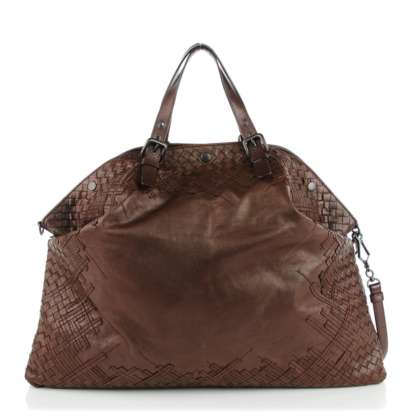 Iridescent Light Calf Maxi Scarabee Convertible Bag Bitter