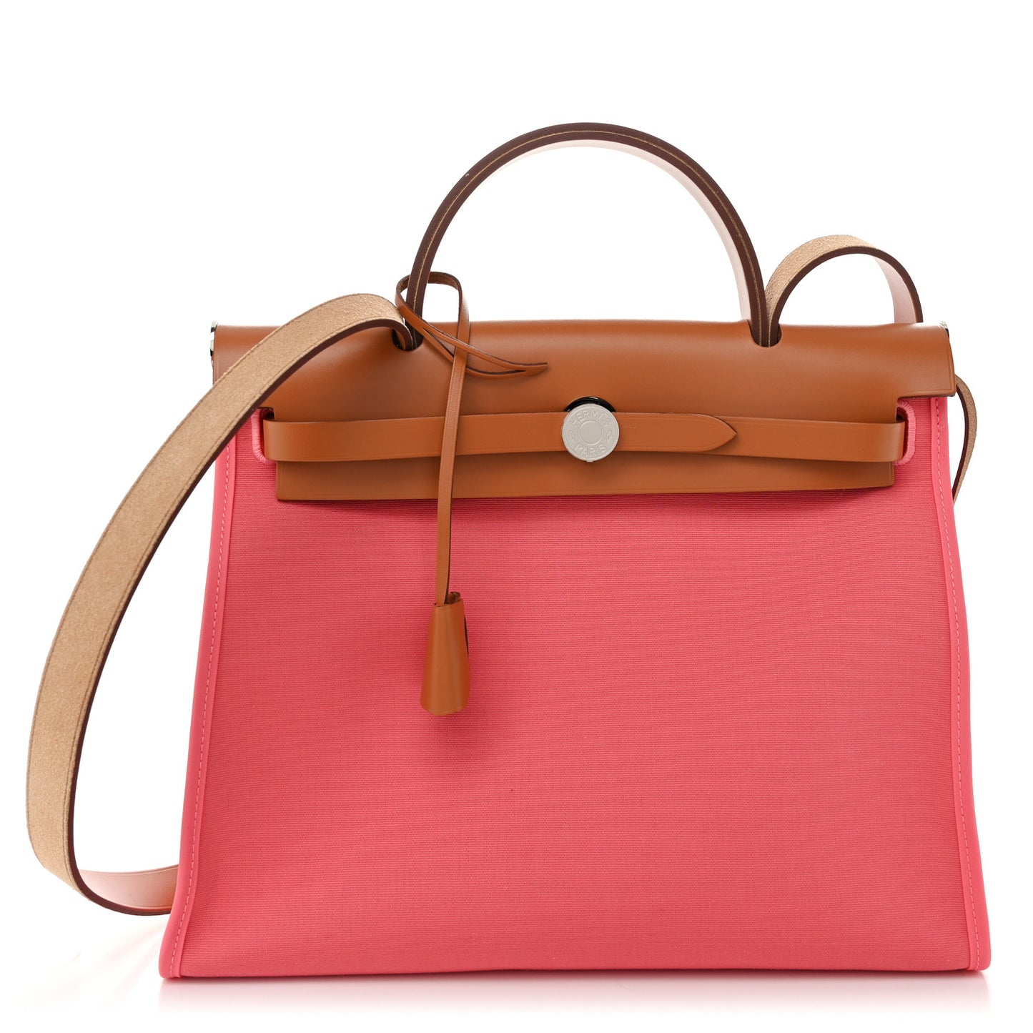 Vache Hunter Toile Herbag Zip 31 PM Rose Azalee Natural