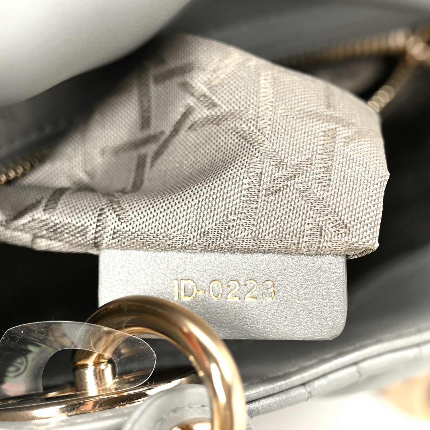 Christian Dior Lambskin Cannage Mini Lady Dior Gray Opaline 7 of 10