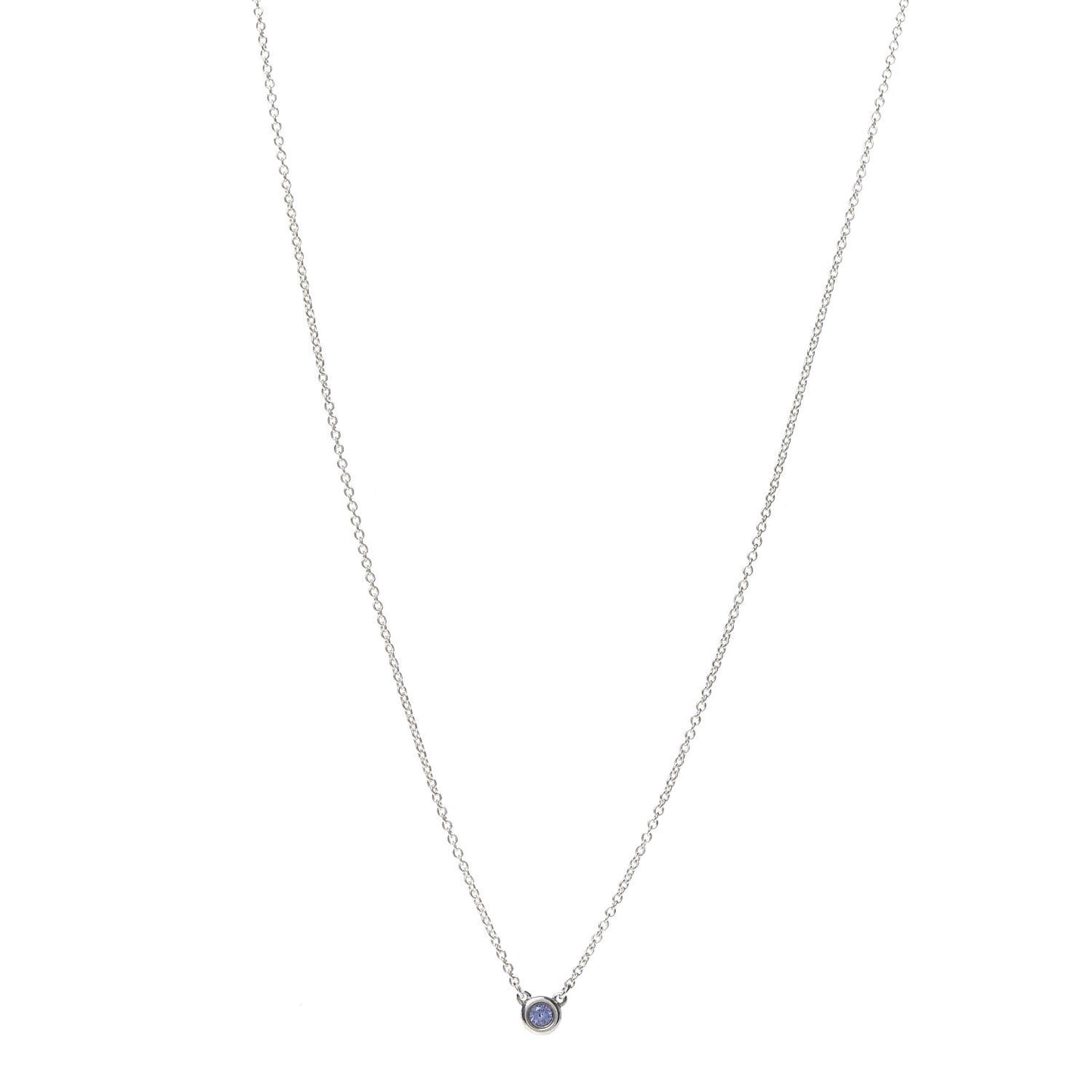 Sterling Silver Tanzanite .07ct Elsa Peretti Color By The Yard Necklace