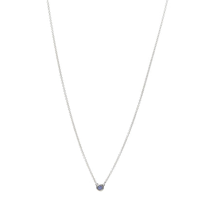 Tiffany Sterling Silver Tanzanite .07ct Elsa Peretti Color By The Yard Necklace 1 of 6