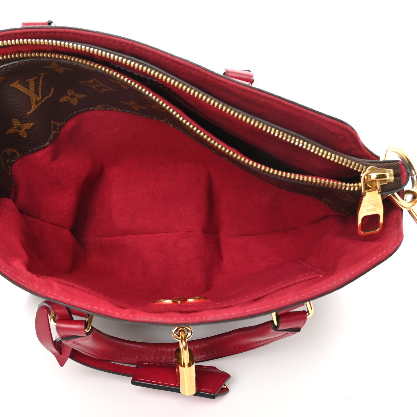 Monogram Flower Zipped Tote PM Lie de Vin