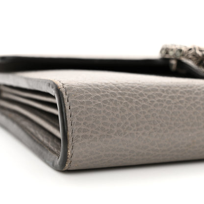 Gucci Dollar Calfskin Crystal Mini Dionysus Chain Wallet Dusty Grey Black Diamond 10 of 15