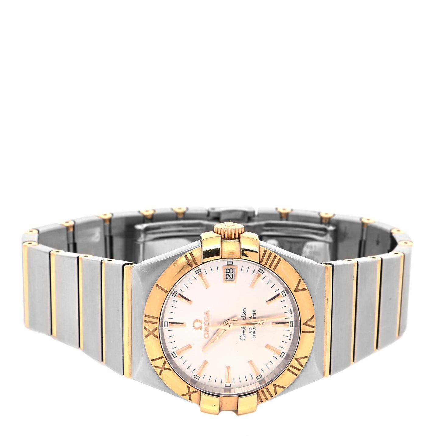 Stainless Steel 18K Yellow Gold 35mm Constellation Quartz Watch 123.20.35.20.02.002