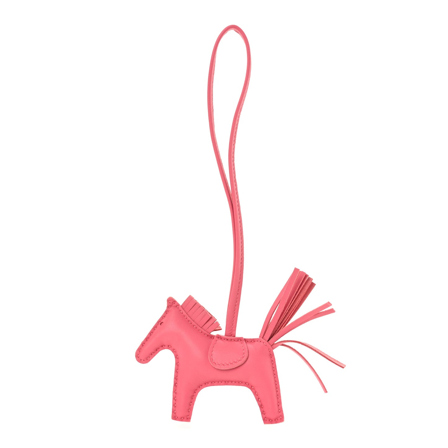 Milo Lambskin Grigri Rodeo Horse Bag Charm PM Rose Azalee