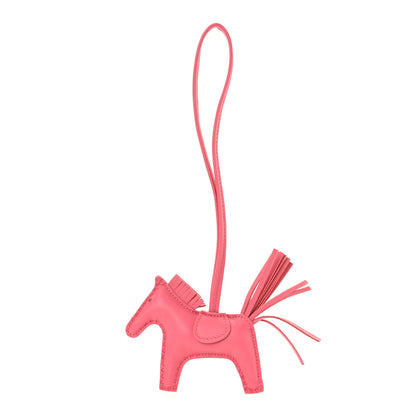 Hermes Milo Lambskin Grigri Rodeo Horse Bag Charm PM Rose Azalee 1 of 5