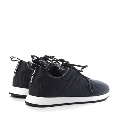 Fendi Nylon Womens Ffreedom Sneakers 36 Blue Scuro Black White 4 of 10
