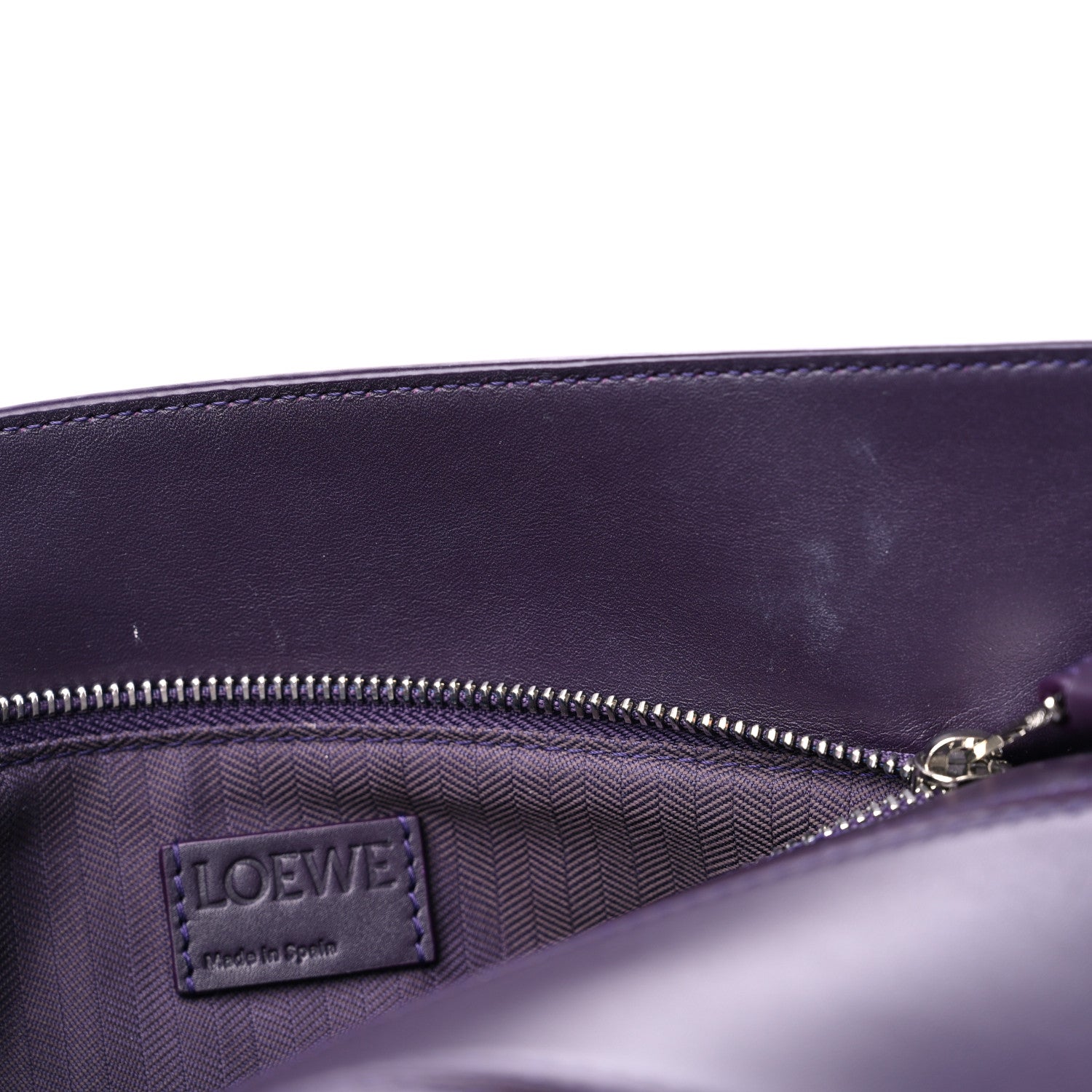 Loewe Satin Calfskin Small Puzzle Bag Deep Purple 9 of 10