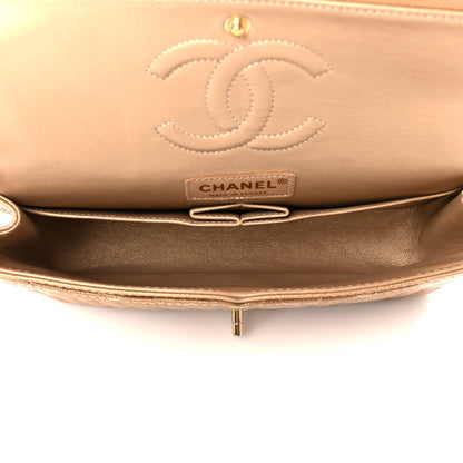 Chanel Metallic Caviar Quilted Medium Double Flap Gold 5 of 11