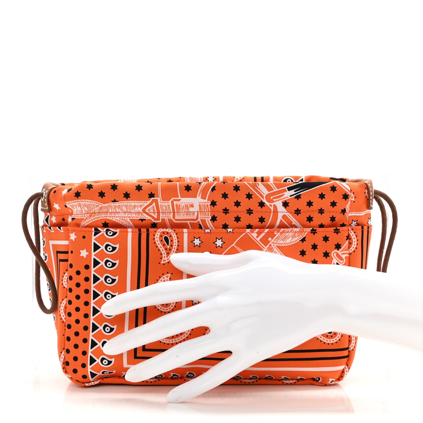Barenia Silk Eperons d'Or Fourbi 20 PM Pouch Orange Fauve
