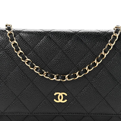 Chanel Caviar Quilted Wallet On Chain WOC Black 9 of 13