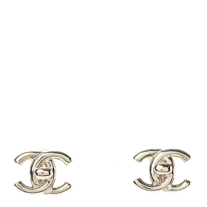 Chanel Metal CC Turnlock Earrings Gold 1 of 4