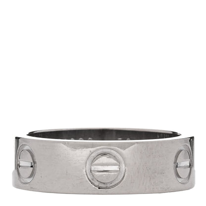 Cartier 18K White Gold 5.5mm LOVE Ring 49 5 1 of 4