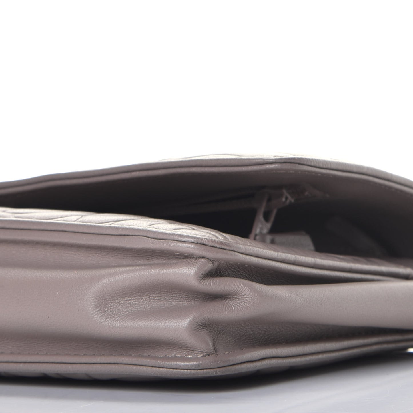 Lambskin Camellia Embossed Wallet On Chain WOC Beige
