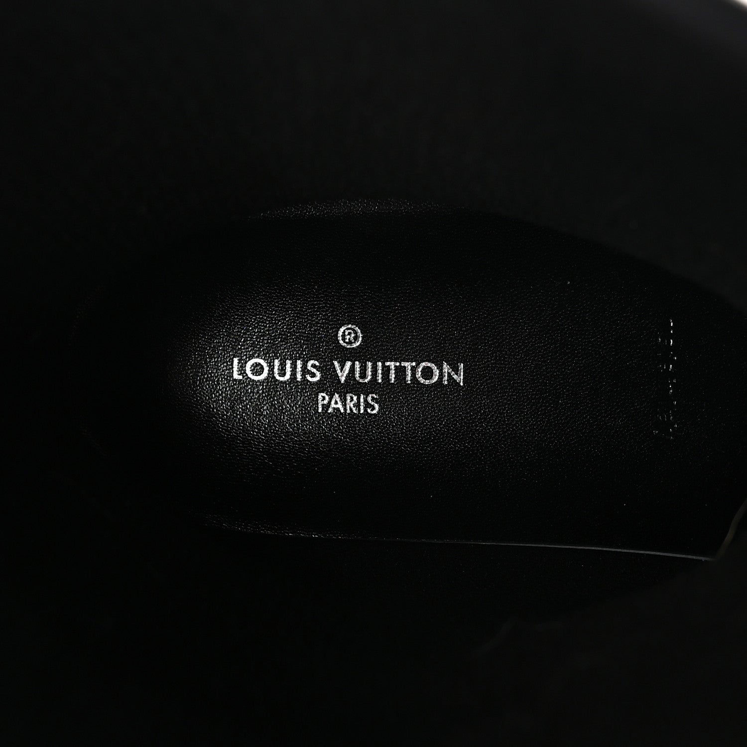 Louis Vuitton Rubber Embossed Monogram Drops Flat Half Boots 41 Black 8 of 8