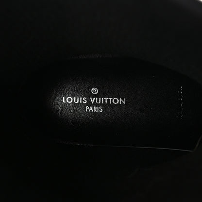 Louis Vuitton Rubber Embossed Monogram Drops Flat Half Boots 41 Black 8 of 8