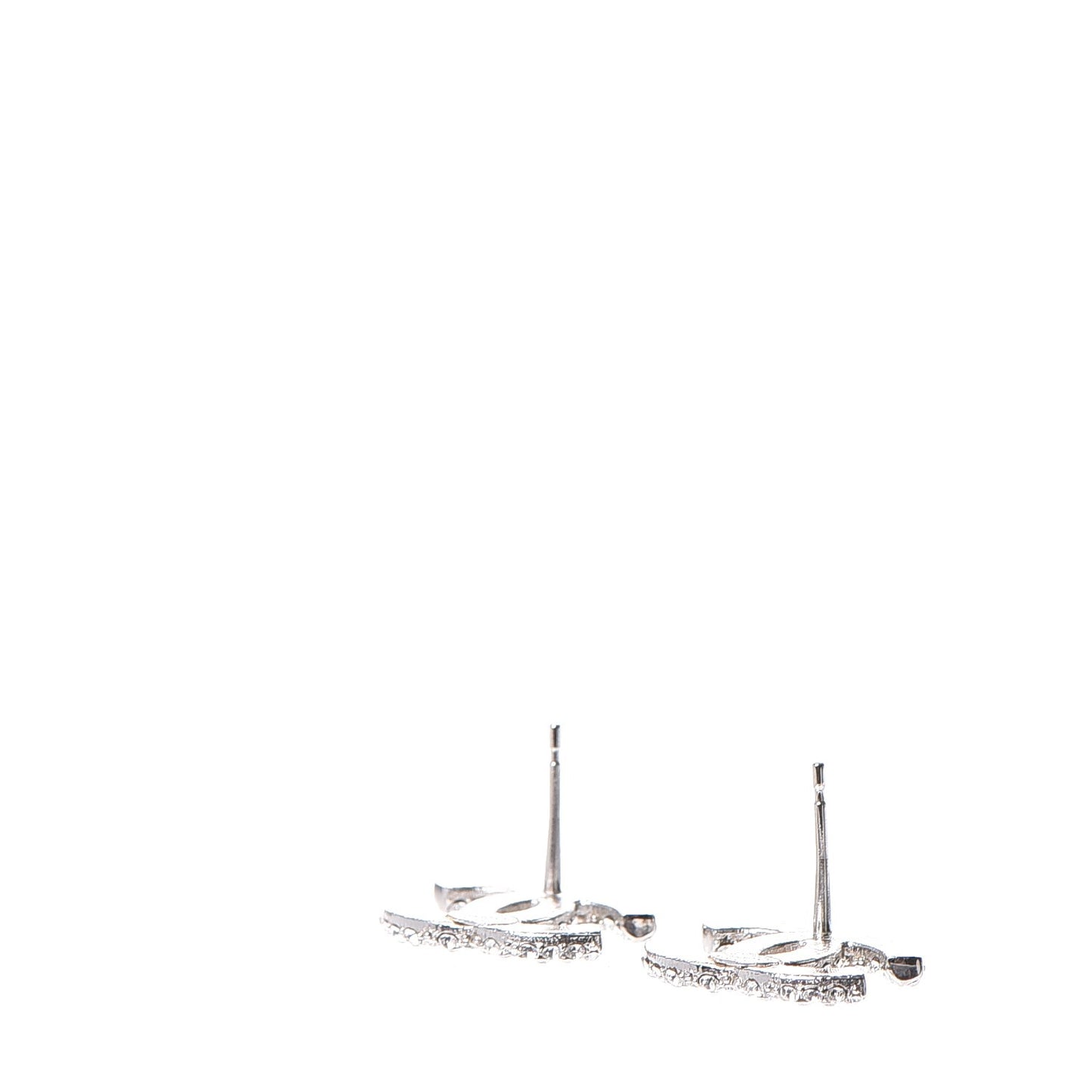 Crystal CC Earrings Silver