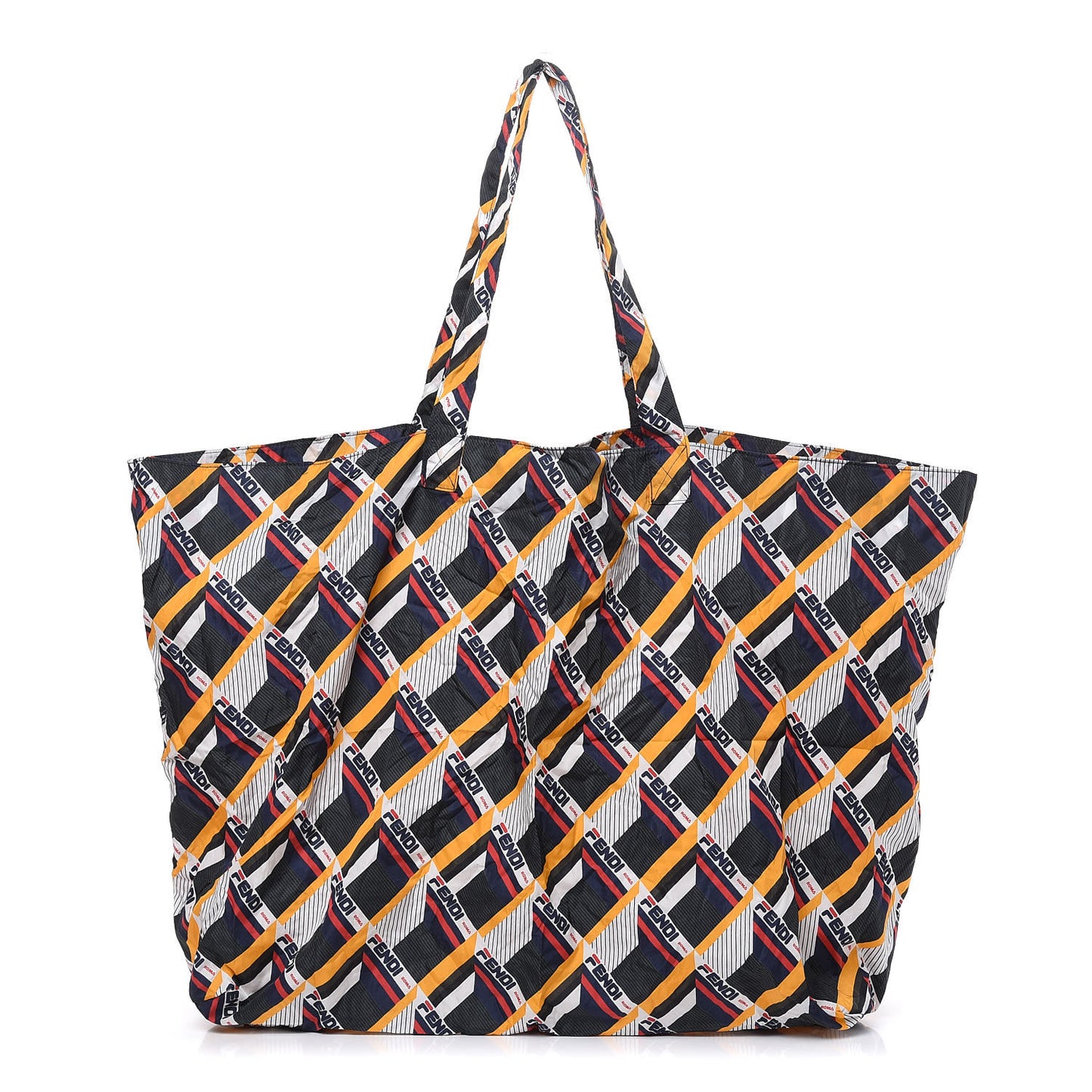 X FILA Calfskin Mania Tote Charm White Blueberry Multicolor