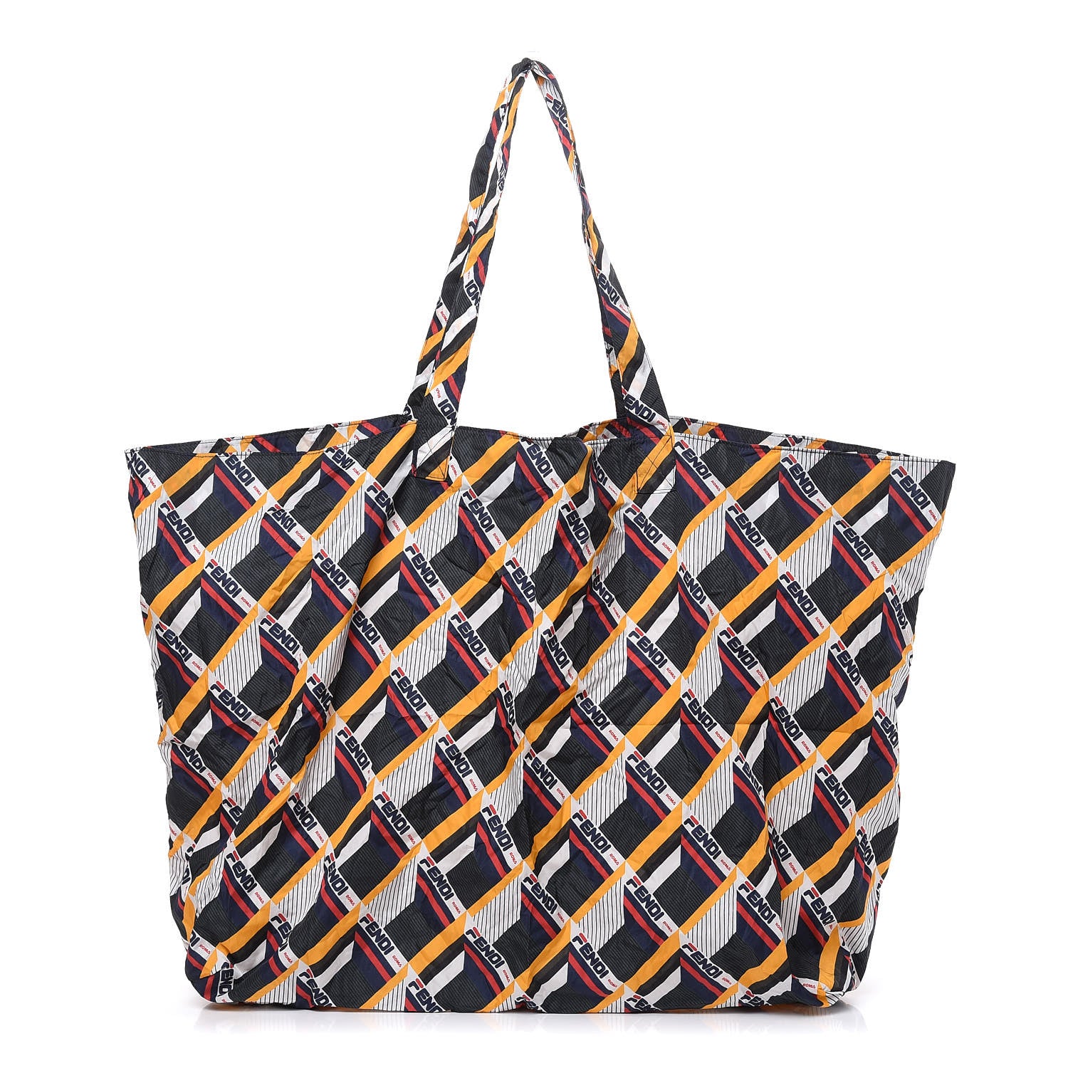 Fendi X FILA Calfskin Mania Tote Charm White Blueberry Multicolor 5 of 6