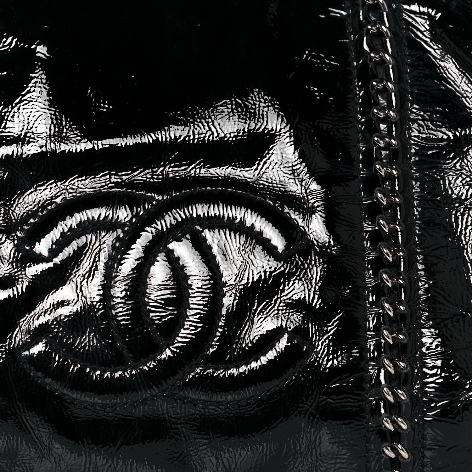 Chanel Patent Calfskin Large Luxe Ligne Tote Black 12 of 16