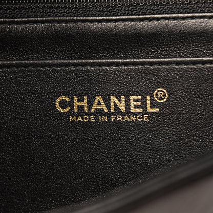 Chanel Lambskin Chocolate Bar Pearl Chain Flap Black 6 of 13