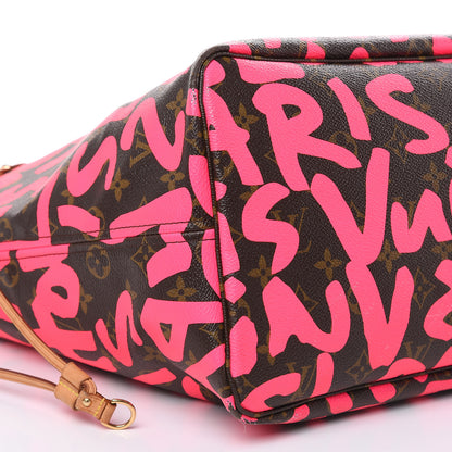 Louis Vuitton Monogram Graffiti Neverfull GM Fuchsia 8 of 22