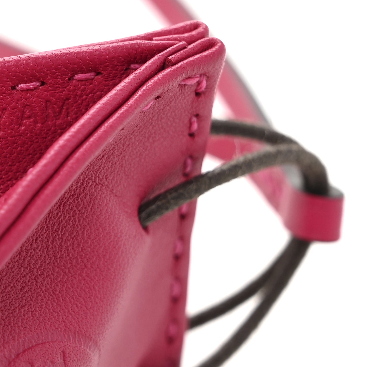 Milo Lambskin Swift Shopping Bag Charm Rose Mexico
