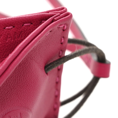 Hermes Milo Lambskin Swift Shopping Bag Charm Rose Mexico 5 of 5