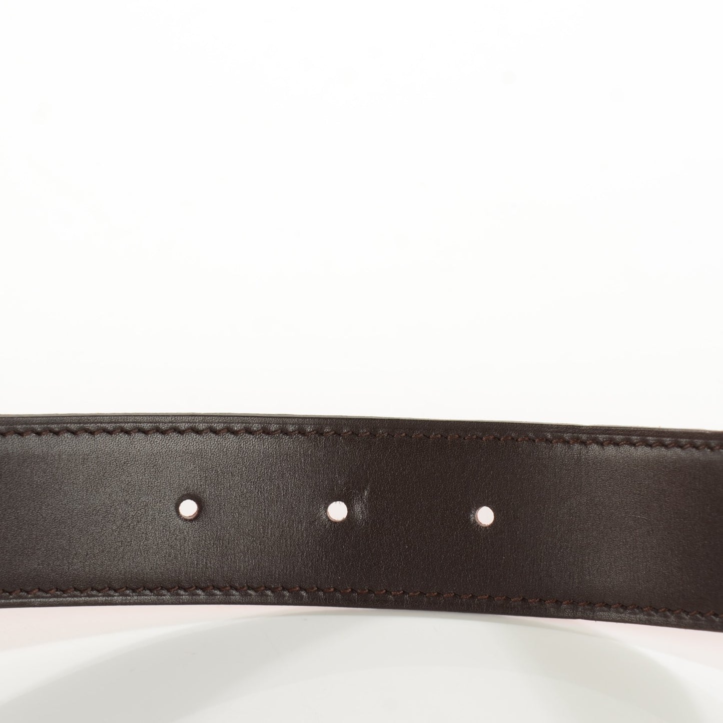 Togo Box 32mm H Belt 90 Orange Chocolate