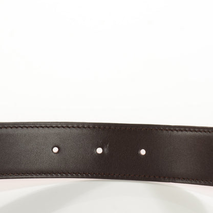 Hermes Togo Box 32mm H Belt 90 Orange Chocolate 6 of 8