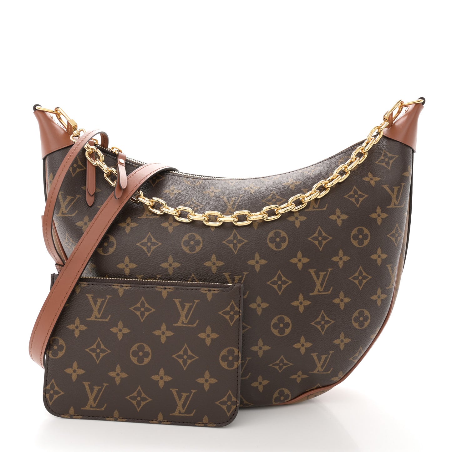 Reverse Monogram Loop Hobo