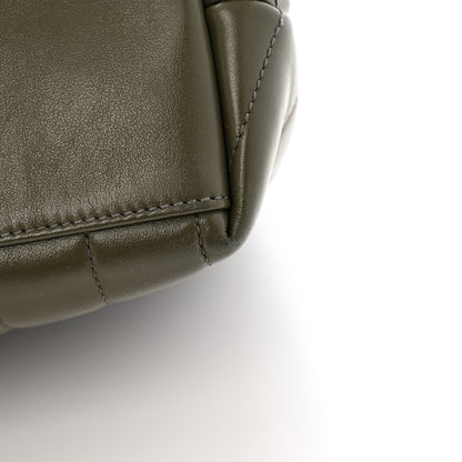 Saint Laurent Calfskin Y Quilted Monogram Medium Loulou Chain Satchel Grey Kaki 13 of 15
