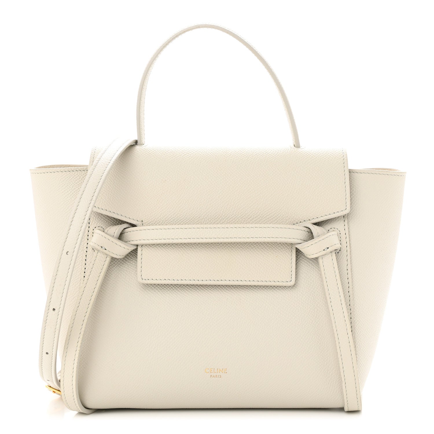 Celine Grained Calfskin Nano Belt Bag Chalk 1 of 11