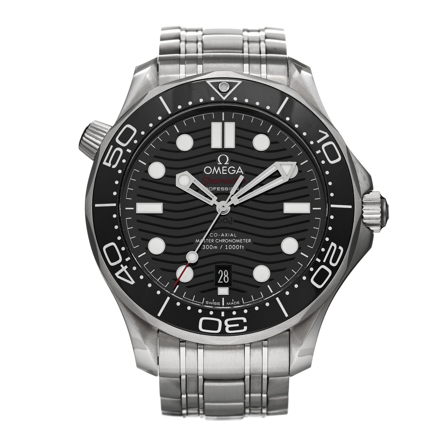 Stainless Steel 42mm Seamaster Diver 300M Co-Axial Automatic Watch Black 210.30.42.20.01.001