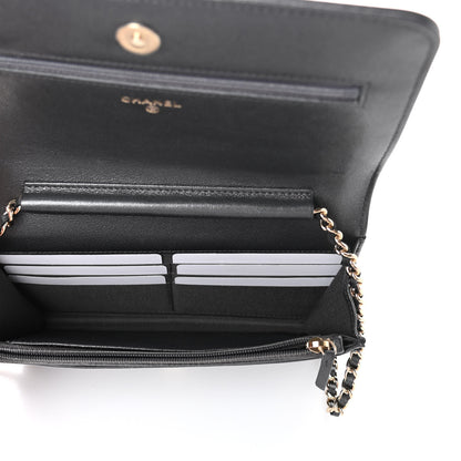 Chanel Sheepskin Quilted Mademoiselle Vintage Wallet On Chain WOC Dark Grey 5 of 11