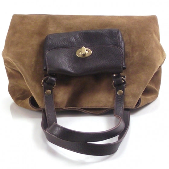 Miu Miu Suede Tote with Leather Pochette 6 of 12